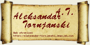 Aleksandar Tornjanski vizit kartica